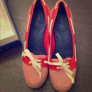Sperry wedge boat shoes